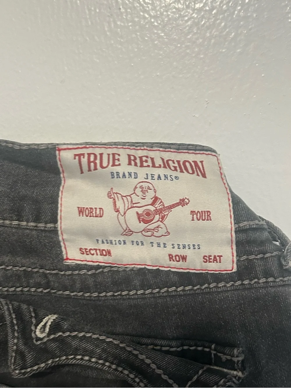 True Religion Men's Black Faded Relaxed Jeans